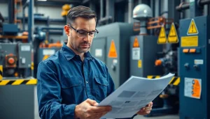 Evaluating physical hazards in an industrial setting during a safety assessment.