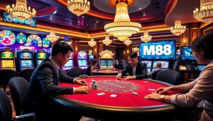 Engage in thrilling games at MM88, where online poker meets luxurious casino vibes.