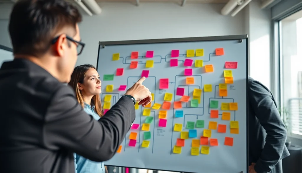 Engaged team collaborating on Strategy Capture Management in a bright office.