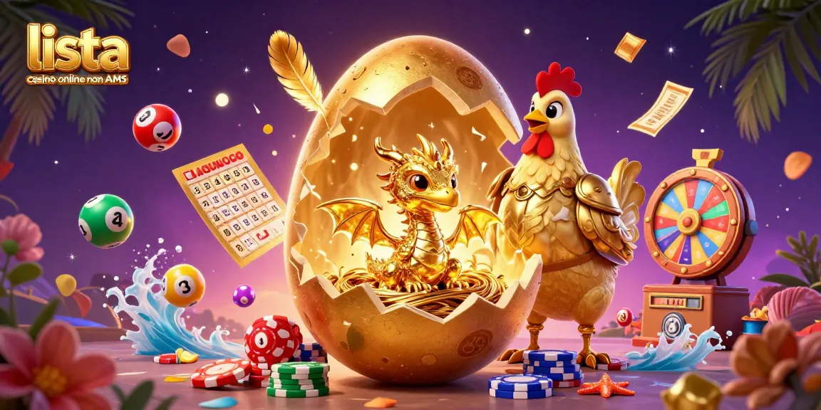 Lista casino online non AAMS: un drago dorato sorveglia i giochi mentre piovono palline e giri gratuiti.