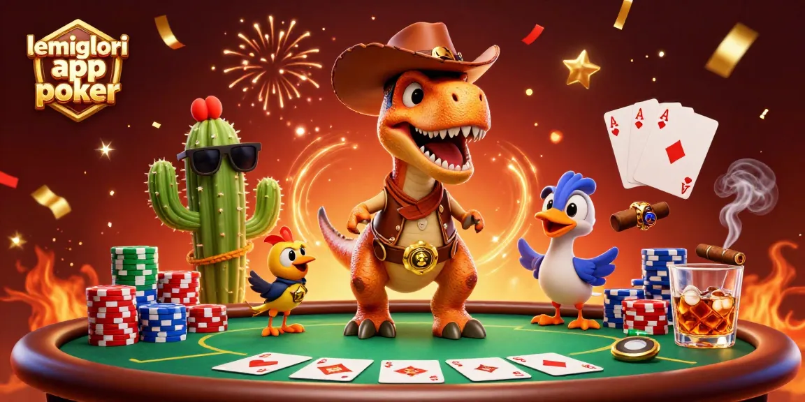 Gioca a le migliori app poker con il T-Rex, cactus e un Roadrunner in un dinamico tavolo da poker.